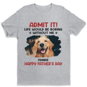 Personalized unisex T-shirt with custom dog and cat design
